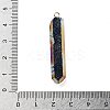 Electroplated Natural Quartz Pendants G-P315-B01-06G-3