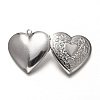 Non-Tarnish 316 Stainless Steel Locket Pendants X-STAS-P268-01B-P-4