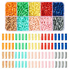 80G 10 Colors Baking Paint Glass Twist Bugle Beads SEED-TA0001-47-1