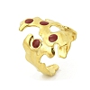 Irregular 304 Stainless Steel Enamel Wide Open Cuff Rings for Women LS-RJEW-G338-12G-01-4