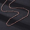 Brass Satellite Chains Necklaces for Women NJEW-D302-61RG-4