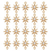 20Pcs Brass Pave Clear Cubic Zirconia Connector Charms KK-GO0001-67-1