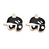 Rack Plating Alloy Enamel Pendants ENAM-N056-388KCG-01-1