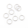 Tarnish Resistant 304 Stainless Steel Open Jump Rings STAS-J013-8x0.9mm-01-1