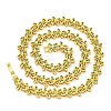 Rack Plating Brass Pave Cubic Zirconia Butterfly Link Necklaces NJEW-A031-03G-02-2
