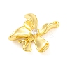 Brass Pave Clear Cubic Zirconia Pendants KK-Z051-02G-03-2