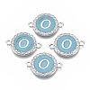 Alloy Enamel Links Connectors ENAM-TAC0003-01S-06O-1
