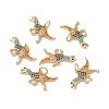 Rack Plating Brass Micro Pave Colorful Cubic Zirconia Pendants ZIRC-C040-48E-G-4