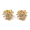 Rack Plating Real 18K Gold Plated Brass Sunflower Shape Clip-on Earrings X-EJEW-B034-05G-1