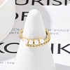 Brass Micro Pave Clear Cubic Zirconia Finger Rings for Women RJEW-R011-08G-02-3