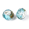 Transparent Resin Rondelle European Beads RESI-N044-01J-3