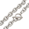 304 Stainless Steel Cable Chain Necklaces for Men Women NJEW-G152-01P-2