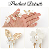 Alloy with Plastic Beads Hair Sticks for Women Girls OHAR-WH20010-08G-5