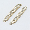 Brass Micro Pave Cubic Zirconia Links KK-F727-62G-NF-1