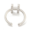 Rack Plating Brass Open Cuff Rings for Women RJEW-F162-01P-H-3