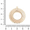 Brass Micro Pave Cubic Zirconia with Glass Pendants KK-Q026-19G-3