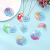 10 Sets Gradient Color Opaque Resin Pendants RESI-SZ0001-91D-5