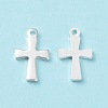 304 Stainless Steel Tiny Cross Charms STAS-L234-077S-4