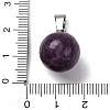 Round Natural Lepidolite Pendants G-Q434-20-3