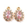 Real 18K Gold Plated Brass Micro Pave Cubic Zirconia Charms ZIRC-Z023-04E-NR-2