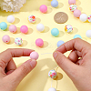 60Pcs 6 Styles Food Grade Eco-Friendly Silicone Focal Beads SIL-PA0001-11-3