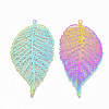 Ion Plating(IP) 201 Stainless Steel Filigree Big Pendants STAS-S108-85-2