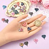 30Pcs 15 Colors Alloy Enamel Connector Charms ENAM-YW0005-79-3