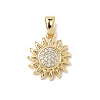 Brass Micro Pave Cubic Zirconia Pendants ZIRC-I356-16G-01-1