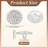 10Pcs 1-Hole Zinc Alloy Rhinestones Flat Round Buttons BUTT-NB0002-01B-2