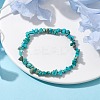 Natural Howlite Chips Beaded Stretch Bracelets for Women BJEW-JB10046-03-1