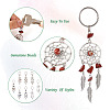 16Pcs 8 Style Natural & Synthetic Gemstone Keychain KEYC-KS0001-04-4