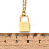 304 Stainless Steel Rolo Chain Pendant Necklaces NJEW-S444-01G-20-3