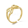 Ion Plating(IP) 304 Stainless Steel Hollow Butterfly Open Cuff Ring for Women RJEW-E053-03G-1
