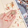 GOMAKERER 20Pcs 2 Styles Brass Ring Stud Earring Findings DIY-GO0001-16-3