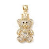 Brass Micro Pave Cubic Zirconia Pendants KK-M240-09F-2