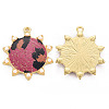 Rack Plating Printed Alloy Pendants LS-ENAM-Q445-010D-NR-2