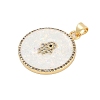 Brass Micro Pave Cubic Zirconia Pendants KK-I723-38G-2
