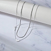 201 Stainless Steel Love Heart Pendant Double Layer Necklaces for Women LS-NJEW-D307-03P-1