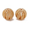 Rack Plating Brass Beads KK-G455-01G-2
