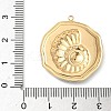 304 Stainless Steel Epoxy Resin with Natural Shell and Sequins Inside Pendants STAS-L026-17G-I03-3