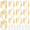 24Pcs Brass Clip-on Earring Converters Findings KK-SP0001-16G-1