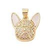 Brass Micro Pave Clear Cubic Zirconia Pendants KK-I712-34G-1