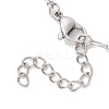 304 Stainless Steel Paperclip Chain Curb Chain Slider Necklace Making AJEW-JB01531-4