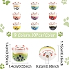 10Pcs Handmade Printed Porcelain Beads PORC-YW0001-29A-3