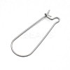 Non-Tarnish 304 Stainless Steel Hoop Earring Settings LS-X-STAS-N075-03-1