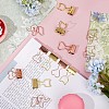 14Pcs 2 Style Cat & Heart Iron Binder Clips AJEW-GF0007-05-4