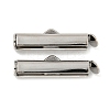 Brass Slide On End Clasp Tubes KK-N254-119P-03-1