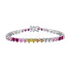 Anti-Tarnish Rhodium Plated 925 Sterling Silver Link Chain Bracelet BJEW-Z017-01C-1