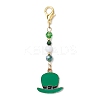 8Pcs 8 Styles Saint Patrick's Day Theme Alloy Enamel Pendant Decoration HJEW-JM02386-4