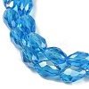 Transparent Electroplate Glass Beads Strands LS-EGLA-N013-T8mm-B17-3